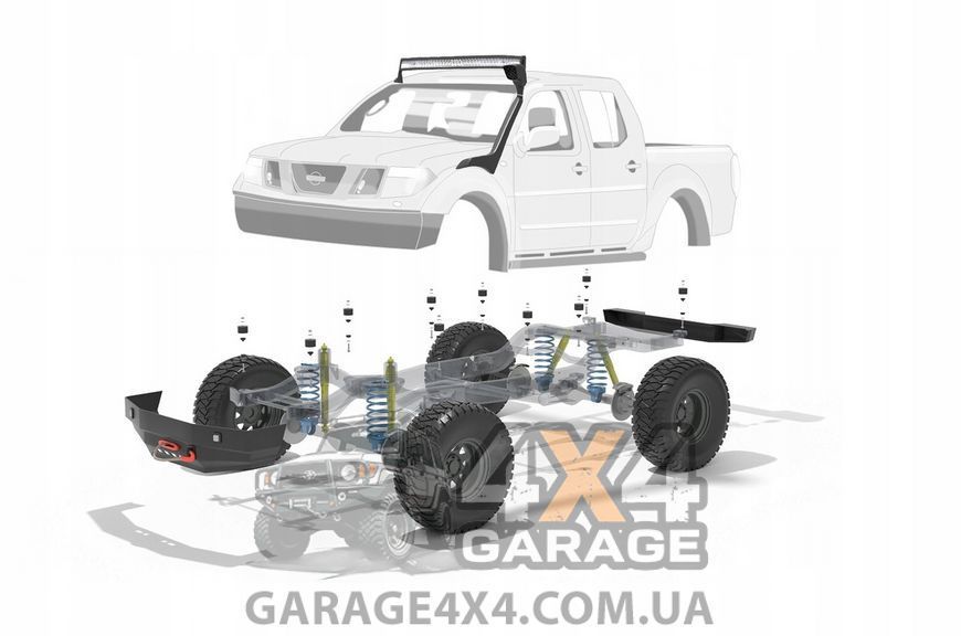 Комплект для боди-лифта Nissan Navara D40 50мм TK281 фото