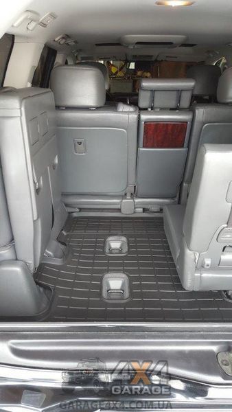 Чорний гумовий автокилимок WeatherTech в багажник Lexus LX 2008+ (за 2-й ряд) 40856 фото