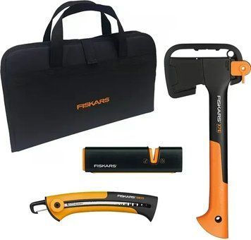 Подарочный набор Fiskars: топор X7 + точилка Xsharp + пила SW73 (2021272) 2021272 фото