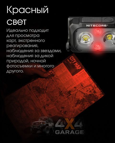 Ліхтар налобний Nitecore NU25 NEW (400 люменів, 12 режимів, USB-C), чорний 1870752761 фото