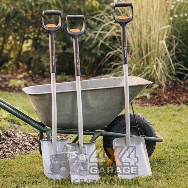 Штыковая лопата с закругленным лезвием Fiskars Xact 1066732 (с телескопической ручкой) 1066732 фото