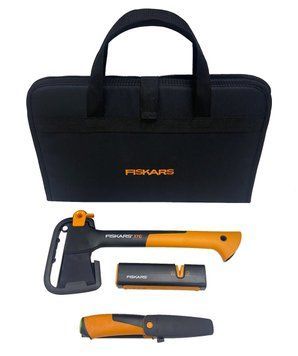 Подарочный набор Fiskars (Топор Fiskars X7, нож и точилка) 2021271 фото