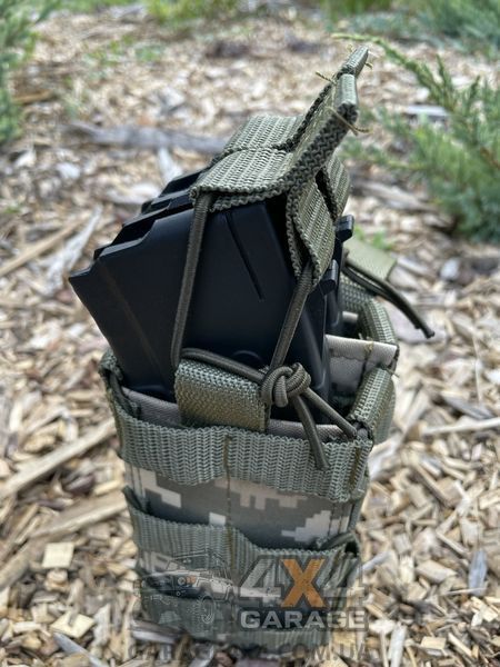 Подвійний штурмовий підсумок MOLLE для магазинів АК (Піксель ЗСУ ММ14/ Оксфорд 600) 1684205820 фото
