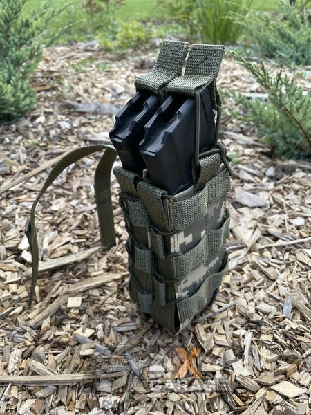 Подвійний штурмовий підсумок MOLLE для магазинів АК (Піксель ЗСУ ММ14/ Оксфорд 600) 1684205820 фото