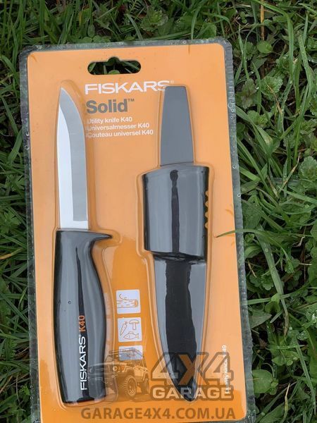 Нож Fiskars K40 с чехлом-кобурой на пояс (1001622) 1001622 фото