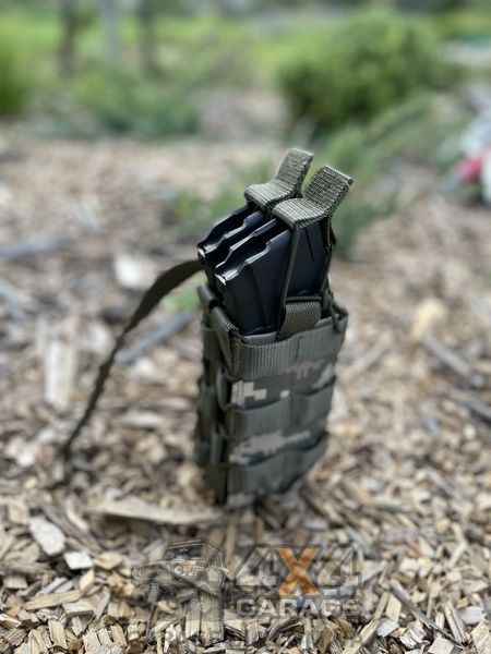 Подвійний штурмовий підсумок MOLLE для магазинів АК (Піксель ЗСУ ММ14/ Оксфорд 600) 1684205820 фото