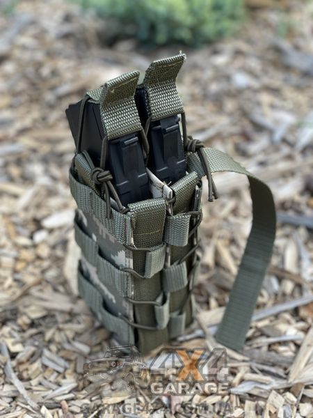 Подвійний штурмовий підсумок MOLLE для магазинів АК (Піксель ЗСУ ММ14/ Оксфорд 600) 1684205820 фото