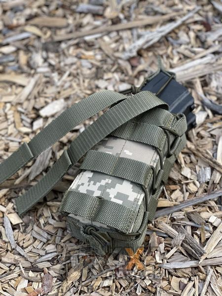 Подвійний штурмовий підсумок MOLLE для магазинів АК (Піксель ЗСУ ММ14/ Оксфорд 600) 1684205820 фото