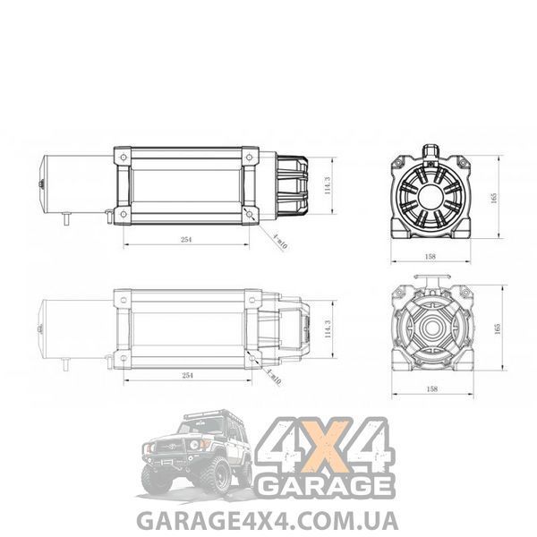 Скоростная автомобильная лебедка Kangaroowinch K12000XP (12в, Синтетический трос) K12000XP-SR фото