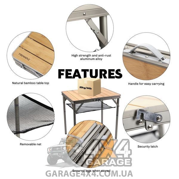 Компактний туристичний розкладний стіл Fire-Maple Dian Camping Table DianTable фото