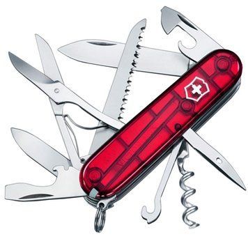 Ніж складаний, мультитул Victorinox Huntsman (91 мм, 15 функцій), червоний прозр. 1.3713.Т 1870744655 фото