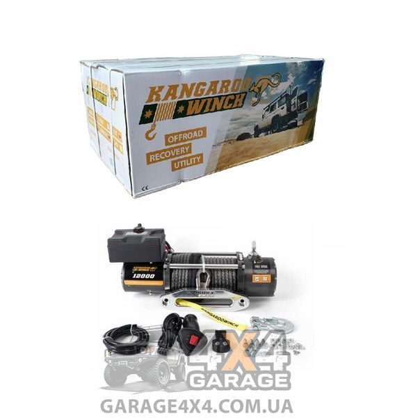 Автомобільна лебідка KangarooWinch 12000lbs (24В, Синтетичний трос) K12000-SR-24V фото