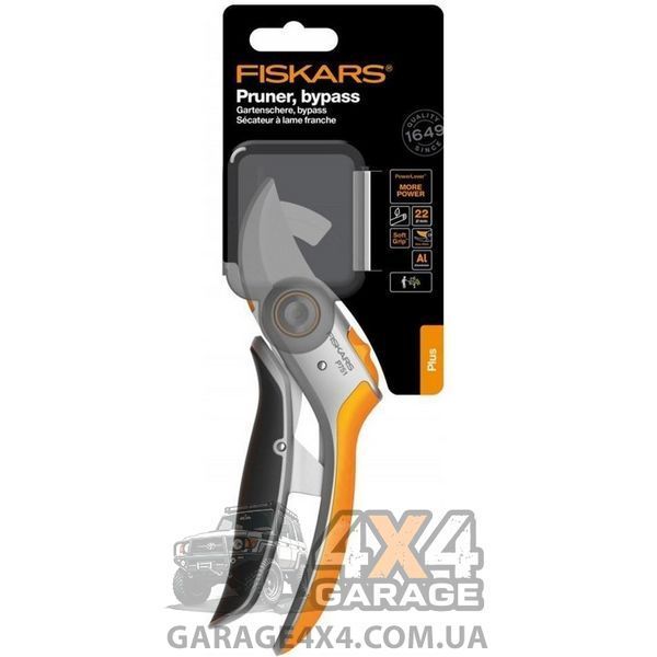 Плоскостной металлический секатор Fiskars Plus P751 (1057172) 1057172 фото