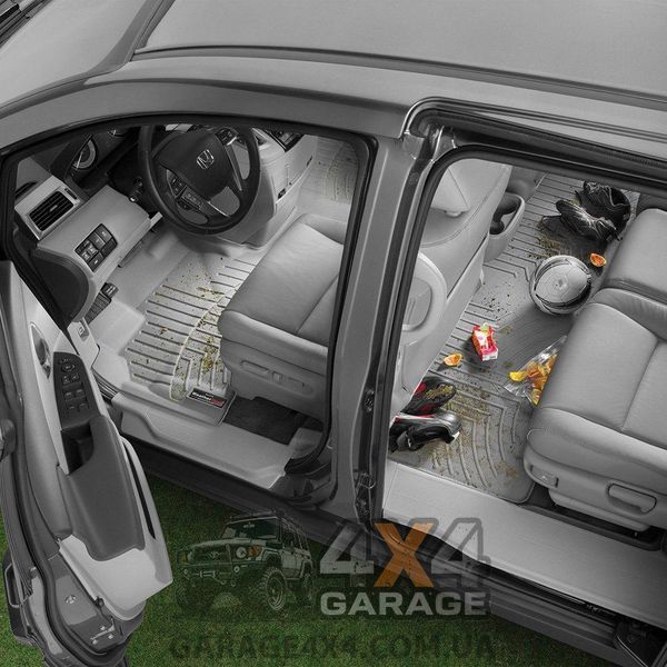 Сірі гумові автокилимки WeatherTech до салону Lexus GX 2010+ 462862 фото