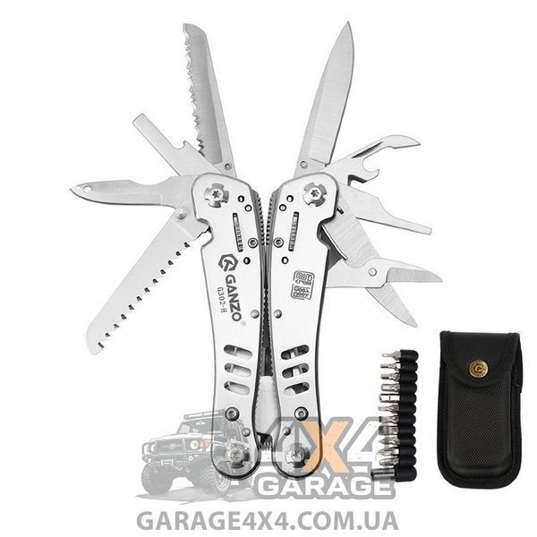Многофункциональный инструмент, мультитул Ganzo G302-H, хром 1984644795 фото