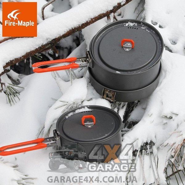 Набір туристичного посуду для приготування їжі на газовому пальнику Fire-Maple FEAST 3 Orange FEAST 3 orange фото