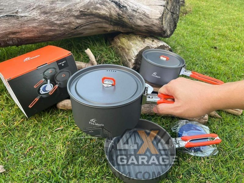 Набір туристичного посуду для приготування їжі на газовому пальнику Fire-Maple FEAST 3 Orange FEAST 3 orange фото