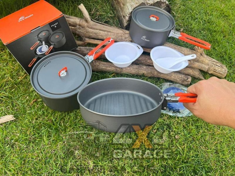 Набір туристичного посуду для приготування їжі на газовому пальнику Fire-Maple FEAST 3 Orange FEAST 3 orange фото